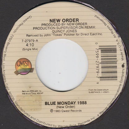 New Order : Blue Monday 1988 (7", Single, Spe)