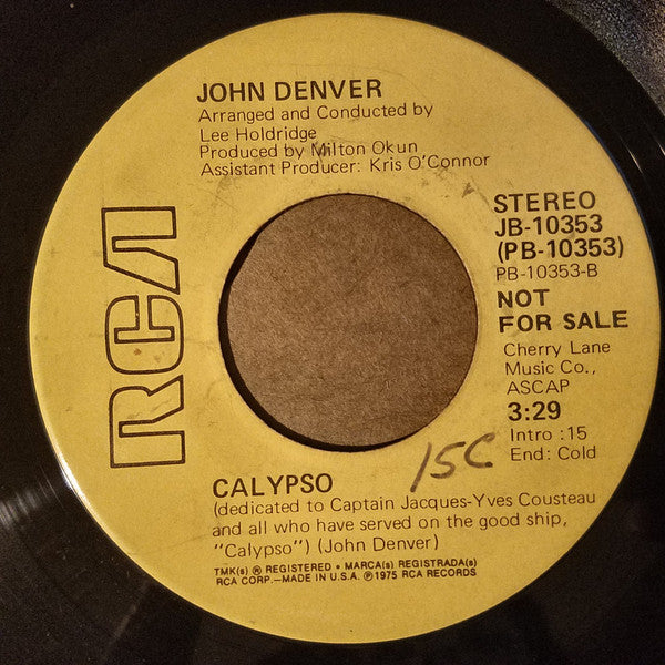 John Denver : Calypso (7", Promo)