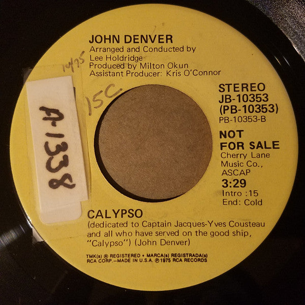 John Denver : Calypso (7", Promo)