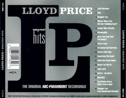 Lloyd Price : Greatest Hits (The Original ABC-Paramount Recordings) (CD, Comp, RM)