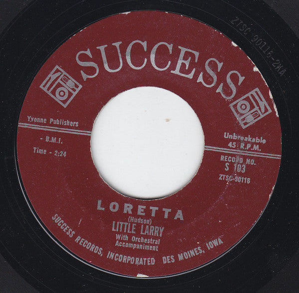 Little Larry (2) : Ride With Me (7", Styrene)
