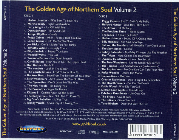Various : The Golden Age Of Northern Soul Volume 2 (2xCD, Comp)