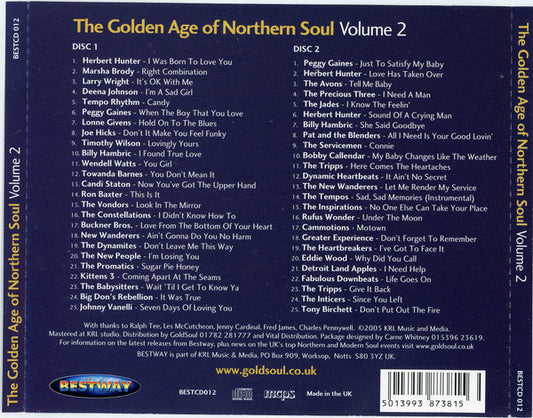 Various : The Golden Age Of Northern Soul Volume 2 (2xCD, Comp)