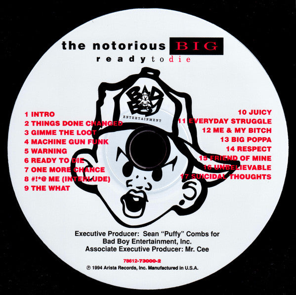 Notorious B.I.G. : Ready To Die (CD, Album, RE, All)