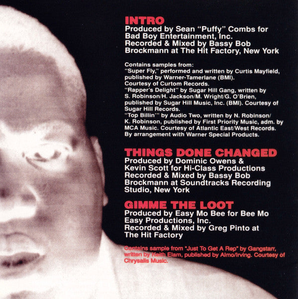 Notorious B.I.G. : Ready To Die (CD, Album, RE, All)