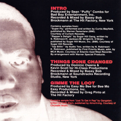 Notorious B.I.G. : Ready To Die (CD, Album, RE, All)
