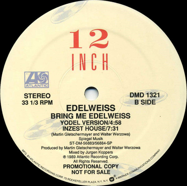 Edelweiss : Bring Me Edelweiss (12", Promo)
