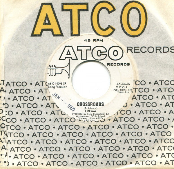 Cream (2) : Crossroads (7", Single, Promo)