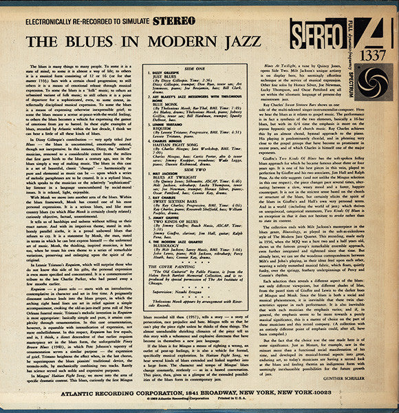 Various : The Blues In Modern Jazz (LP, Comp, RE, Sim)