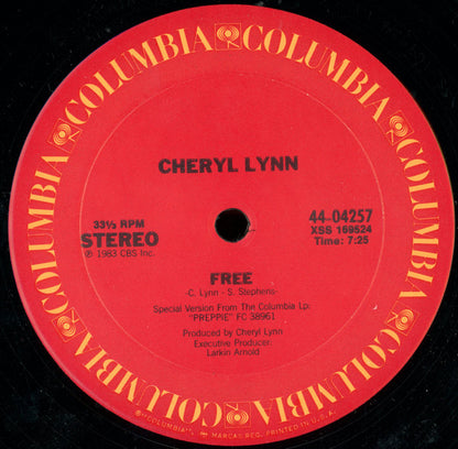 Cheryl Lynn : Encore / Free (12")