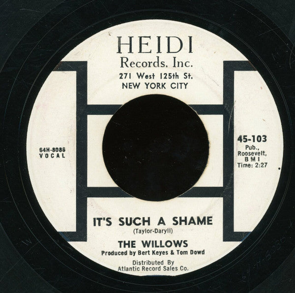 The Willows (8) : Tears In Your Eyes / It's Such A Shame (7")