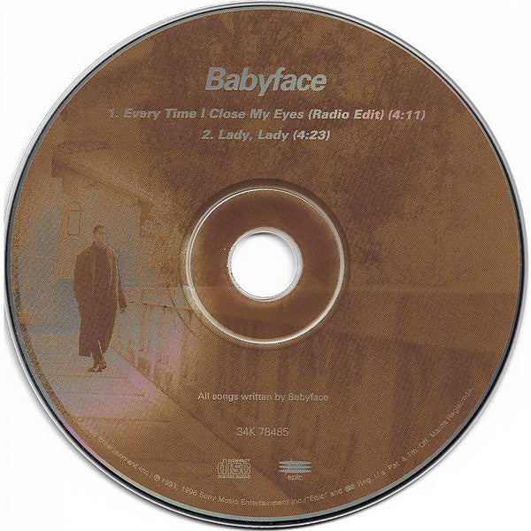 Babyface : Every Time I Close My Eyes (CD, Single)