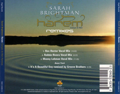 Sarah Brightman : Harem (Canção Do Mar) Remixes (CD, Maxi)