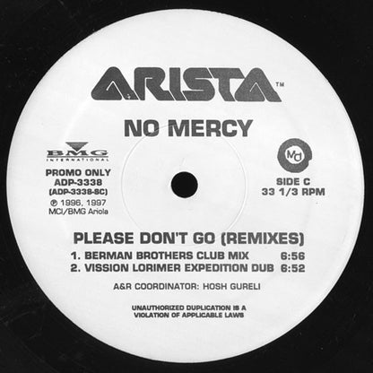 No Mercy : Please Don't Go (Remixes) (2x12", Promo)