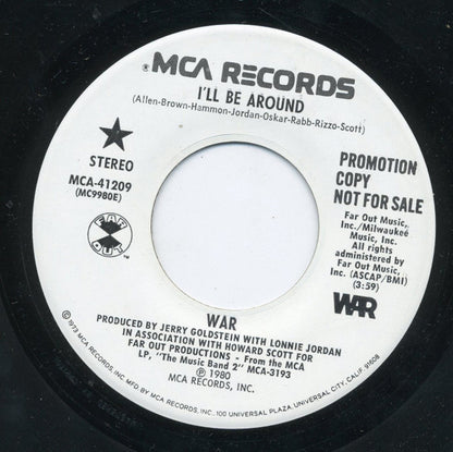 War : I'll Be Around (7", Promo)