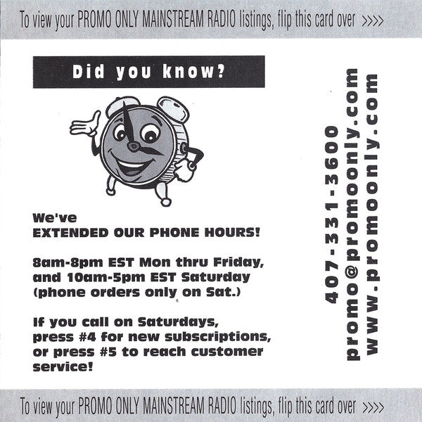 Various : Promo Only Mainstream Radio: September 2002 (CD, Comp, Promo)