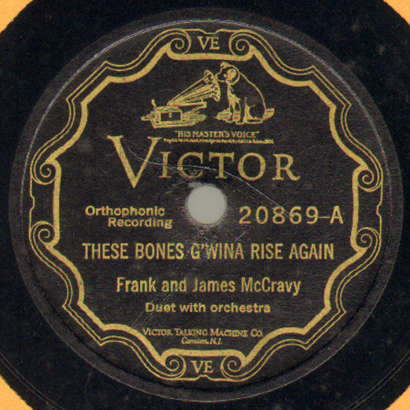 McCravy Brothers : These Bones G'Wina Rise Again / Six Feet Of Earth (Shellac, 10")