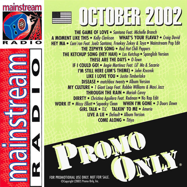 Various : Promo Only Mainstream Radio: October 2002 (CD, Comp, Promo)