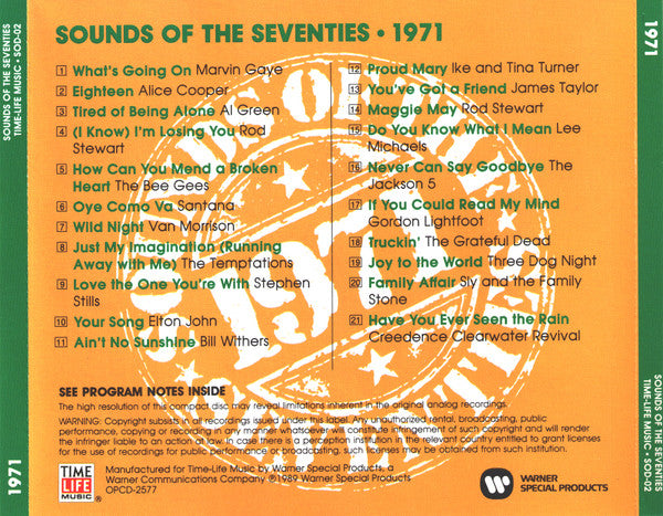 Various : Sounds Of The Seventies 1971 (CD, Comp, RE)