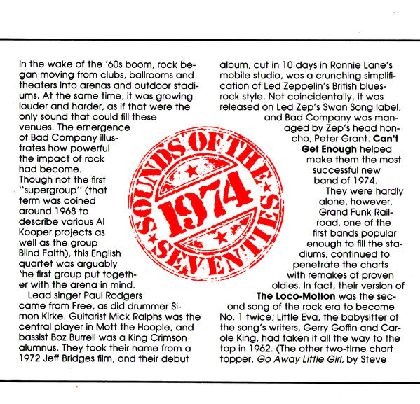 Various : Sounds Of The Seventies 1974 (CD, Comp)