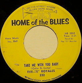 The 5 Royales : Not Going To Cry / Take Me With You Baby (7")