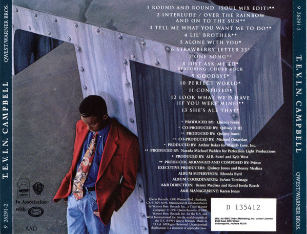 Tevin Campbell : T.E.V.I.N. (CD, Album, Club, BMG)