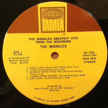 The Miracles : Greatest Hits From The Beginning (2xLP, Comp, Hol)