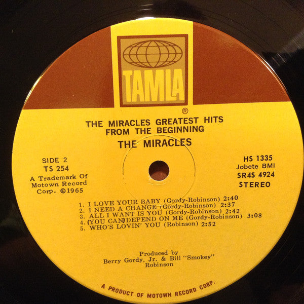 The Miracles : Greatest Hits From The Beginning (2xLP, Comp, Hol)