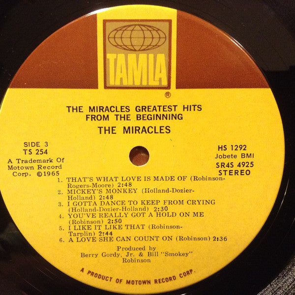 The Miracles : Greatest Hits From The Beginning (2xLP, Comp, Hol)