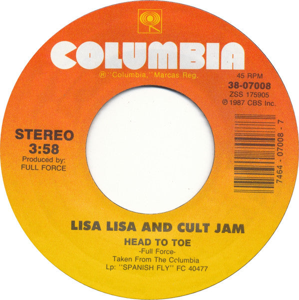 Lisa Lisa & Cult Jam : Head To Toe (7", Single, Styrene, Car)