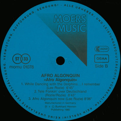 Afro Algonquin : Afro Algonquin (LP, Album)
