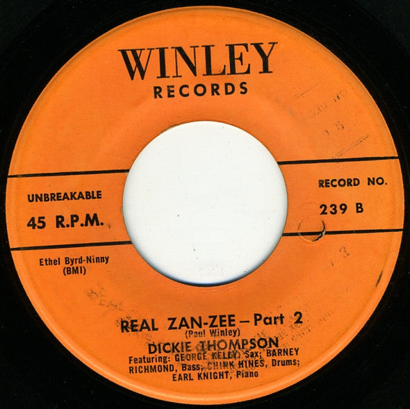 Dickie Thompson : Real Zan-Zee (7", Single)