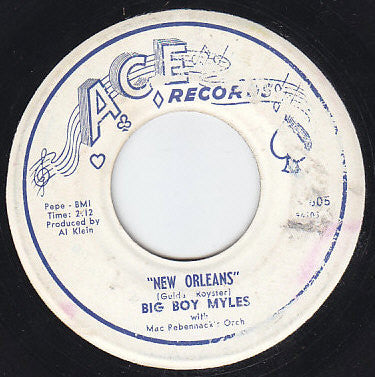 Edgar "Big Boy" Myles With Mac Rebennack And His Orchestra : New Orleans (7")