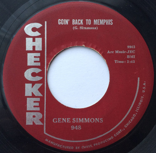 Gene Simmons (2) : Bad Boy Willie / Goin' Back To Memphis (7")