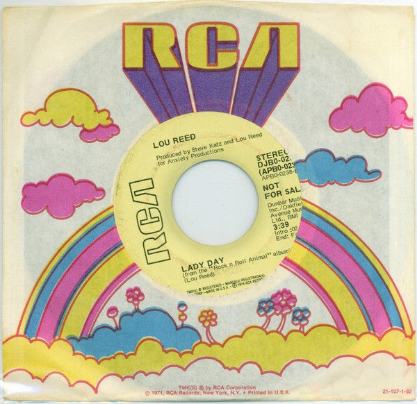 Lou Reed : Sweet Jane (7", Single, Promo)