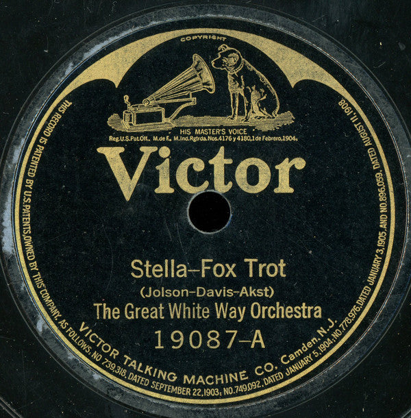 The Great White Way Orchestra : Stella / Carolina Mammy (Shellac, 10")