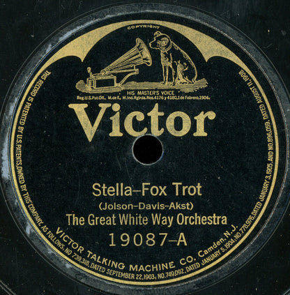 The Great White Way Orchestra : Stella / Carolina Mammy (Shellac, 10")