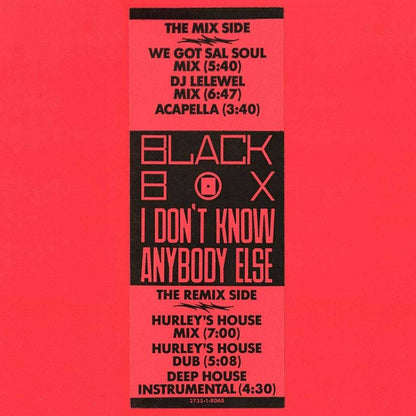Black Box : I Don't Know Anybody Else (12", Promo)