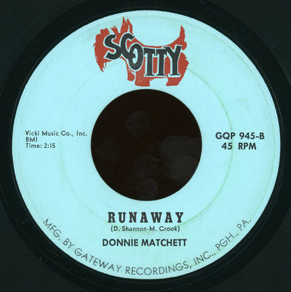 Donnie Matchett : Come On Baby / Runaway (7")