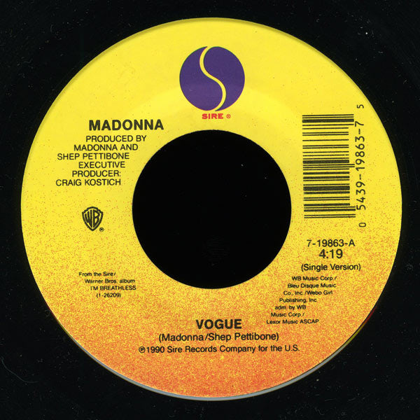 Madonna : Vogue (7", Single, Spe)
