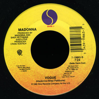 Madonna : Vogue (7", Single, Spe)