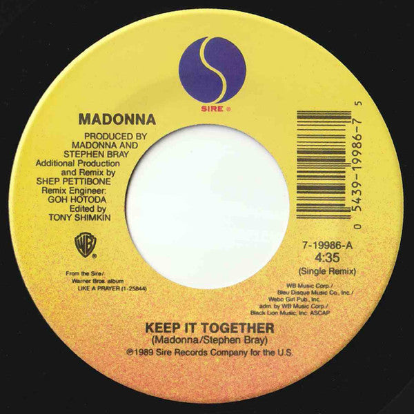 Madonna : Keep It Together (7", Single)