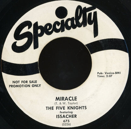 The Five Knights Featuring Issacher : Miracle / Yo Te Amo (7", Promo)