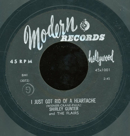 Shirley Gunter And The Flairs : Fortune In Love / I Just Got Rid Of A Heartache (7", Single, Styrene)