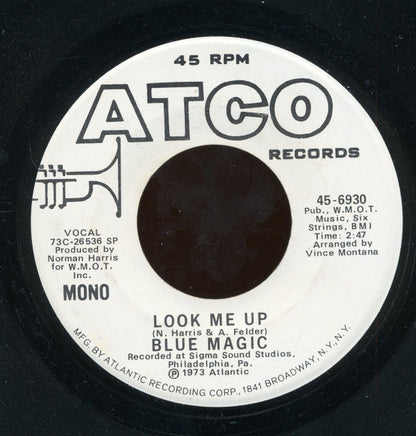 Blue Magic : Look Me Up (7", Single, Mono, Promo, SP )