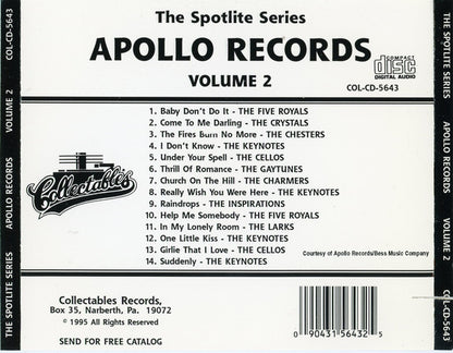 Various : Spotlite On Apollo Records, Volume 2 (CD, Comp)