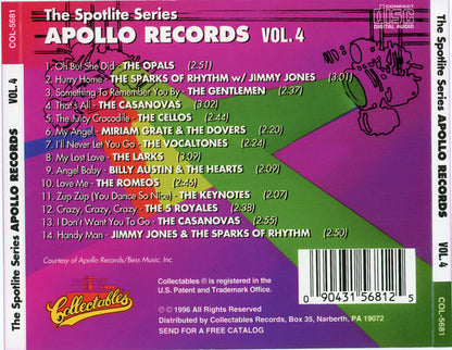 Various : Spotlite On Apollo Records, Volume 4 (CD, Comp)