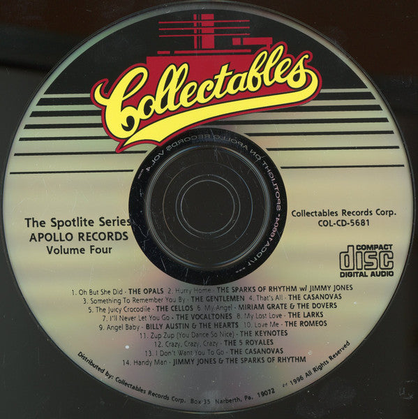 Various : Spotlite On Apollo Records, Volume 4 (CD, Comp)