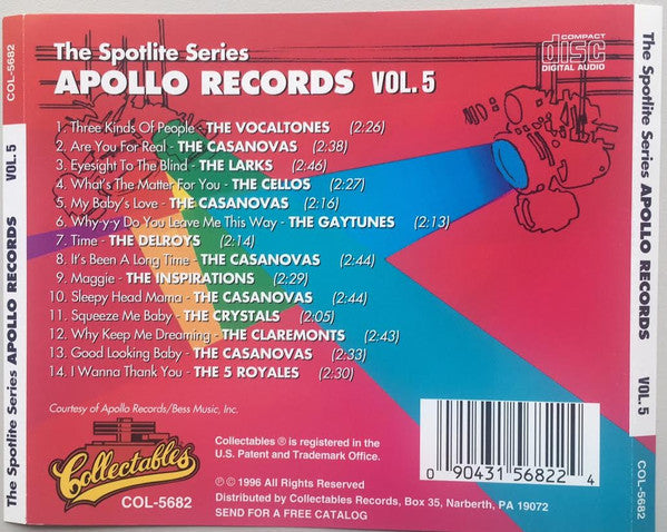 Various : Spotlite On Apollo Records, Volume 5 (CD, Comp)