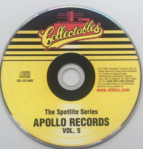 Various : Spotlite On Apollo Records, Volume 5 (CD, Comp)